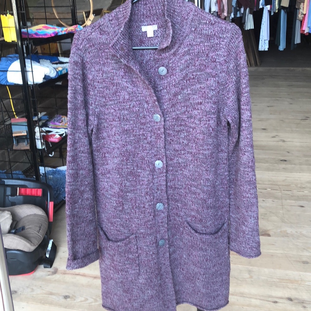 Long purple sweater